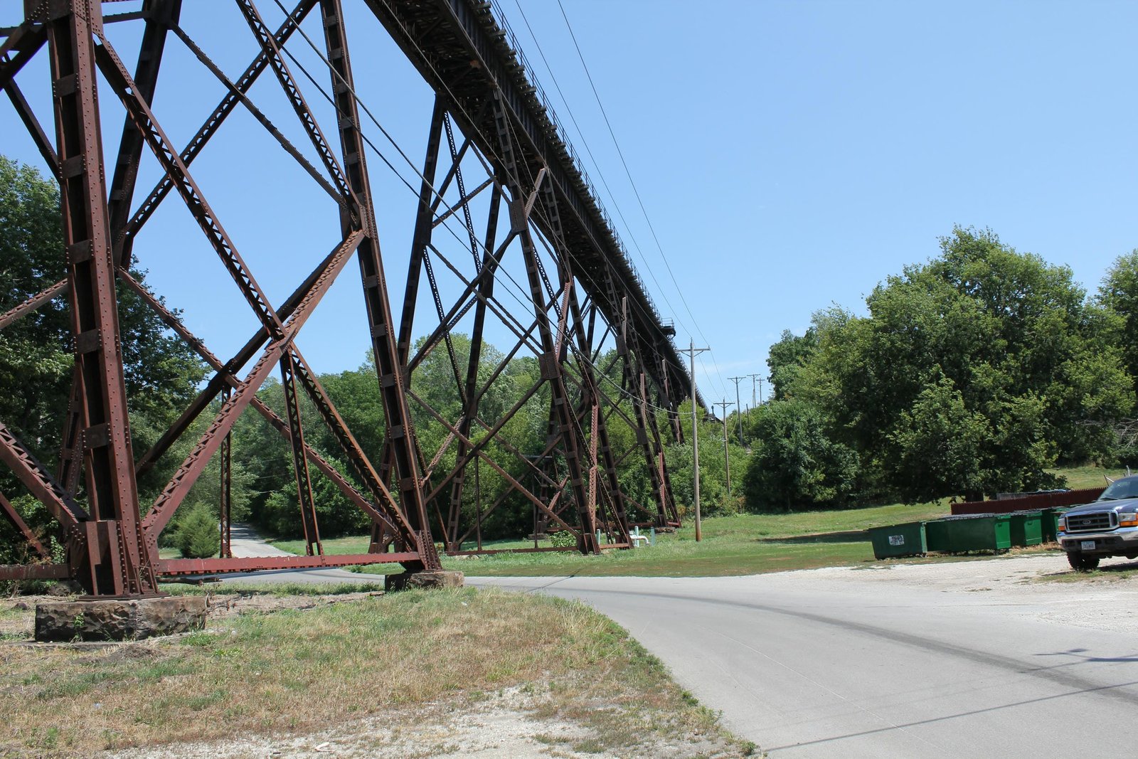 Looking east from span #14